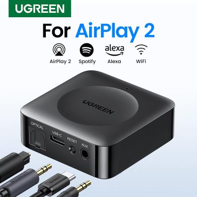 China UGREEN WiFi 2.4/5G Optical Receiver HiFi DLNA Audio Preamplifier and 3.5mm Speaker for Airplay2 Music Adapter with Siri and Alexa 80664 for sale