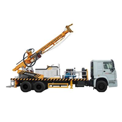 China Construction worksÂ   JKCS300 truck mounted hydraulic DTH drilling rig water well equipment truck mounted water well drilling rig tka for sale