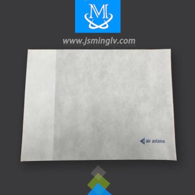 China ML-PC-0091 Non-Toxic All Kind Airline Logo Printed Disposable Nonwoven Pillow Cover for sale