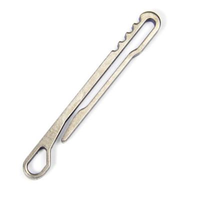 China QingGear HangClip Pocket Titanium Clasp Wrench Tool Wrench Lightweight Hanging Holder EDC for sale