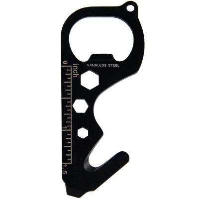 China 420 Stainless Steel Pocket EDC Tool Seat Belt Cutter Bottle Opener Screwdriver Wrench Scale Rescue Hook Rescue Tool for sale