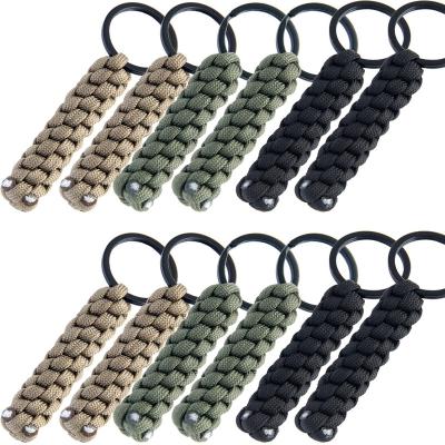 China Camping QingGear Box Knot Key Chain Outdoor Handmade Nylon Rope Tactical Handcrafted FOB Knife Lanyard S0131 for sale