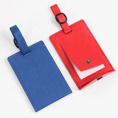 China Fashoion Custom Design PU Airport Hotel Leather Luggage Tag for sale