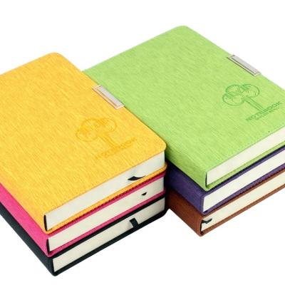 China Custom PU Eco-friendly Leather Hardcover Book A5 Size Diary Gift Thick Paper Notebook for sale