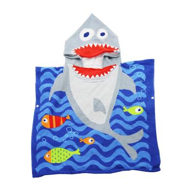 China Custom Printed Hooded Beach Towel Child Safe Beach Towel Cape With Logo for sale