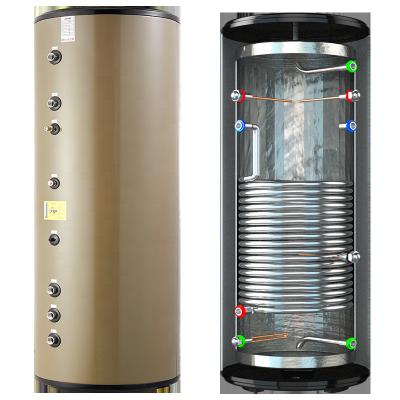 China Hotel 400 Liter Capacity SUS304 Stainless Steel Pressure Water Tank Hot Water Storage Tank for sale