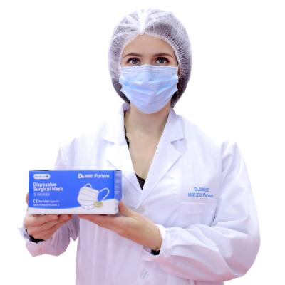 China Adult ASTM F2100 level3 and 3 ply disposable with earloop comfortable surgical face mask for sale