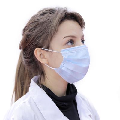 China Listing 50pcs 3ply Adult White Factory Purism Face Mask Reusable Adult Medical Surgical Mask for sale