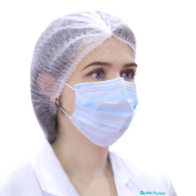 China China Purism Nonwoven Fabric Sample Half Face Adult Surgical 3-Layer Waterproof Factory Medical Face Masks for sale