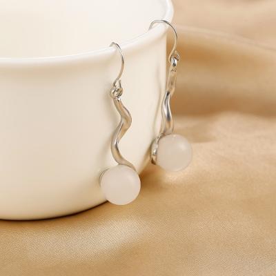 China Professional Manufacturer FASHIONABLE Dirty White K plating S type ear hook for wedding party dance for sale