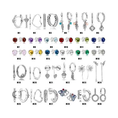 China FASHIONABLE Hypoallergenic Earrings Shining The Eternal Symbol Sterling Silver Earrings Sets Colorful Helix Shape for sale