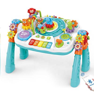 China Building block baby toys education interactive learning children's toy baby tables learn table with microphone for sale