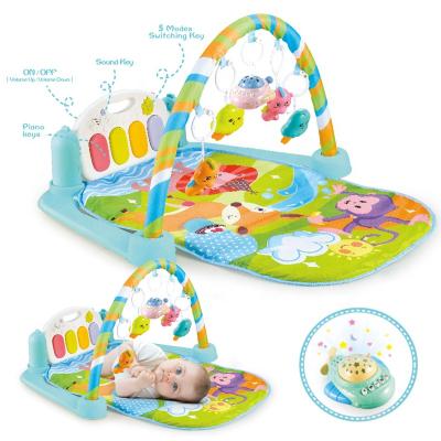 China Toy Soft Baby Play Mat Educational Gym with Music Play Mat Baby Toys Throwing Rattle Educational Toy for sale