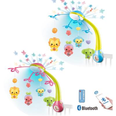 China 360Â ° Hot Sales Rotation Mode/Bluetooth/Early Education Bed Bell Mobile RC Control with Projector Baby Bed Bell Early Learning Toy for sale