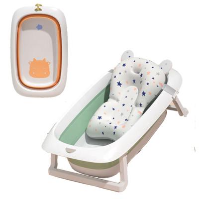 China Foldable Baby Tub Tub For Toddler Portable Folding Infant Bathing Support Skid Proof With Cushion Insert For Bathing Ne 51*82*22cm for sale