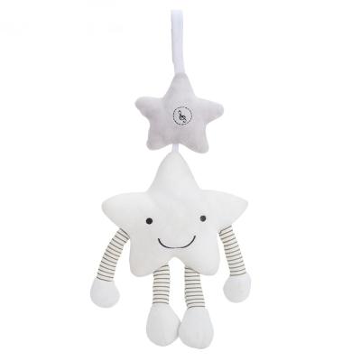 China White Five Star Voice Bell Baby Carriage Music Bed Hanging Hanging Toy 38.5*21.5cm for sale