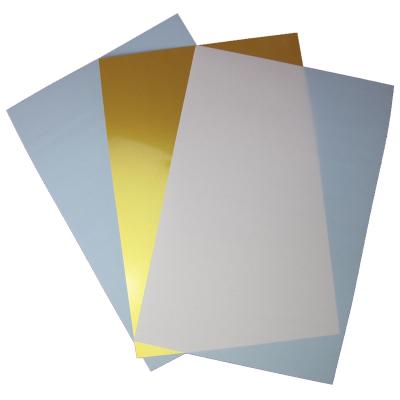 China ID Lamination 0.76mm ID Lamination Cards A4 White Silver Gold PVC 0.96mm Inkjet Printable PVC Plastic for sale