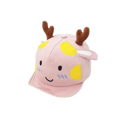 China Breathable Korean version of spring and summer cartoon antler duck tongue children's sunshade baseball hats for sale