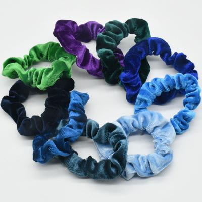 China Sporty Custom Designer Hair Accessories Large Headband Hair Ponytail Holder Elastic Velvet Scrunchies For Girl for sale