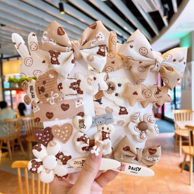 China Newest Wholesale Sweet Cartoon Baby Hair Cuts Handmade Baby Hair Cuts Cute Baby Girl Hair Accessories Set for sale