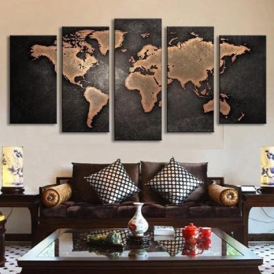 China 5 Pieces Modern Hairdressing Canvas Painting Wall Art Decor Wall For Hairdresser for sale