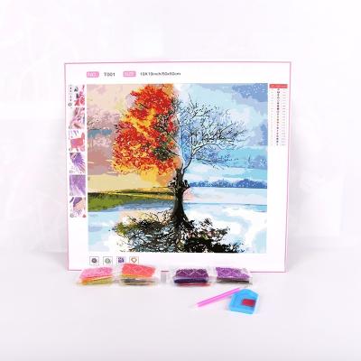 China Dropshipping New Classic/Postmodern Custom Round Four Seasons Tree 5D Drill Diy Painting Full Picture for sale