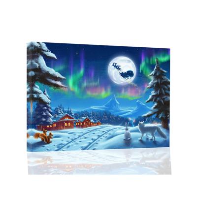 China New Cartoon Style Wholesale Christmas Lights Nordic Decorative Painting Christmas Led Custom Lights Manufacturers for sale