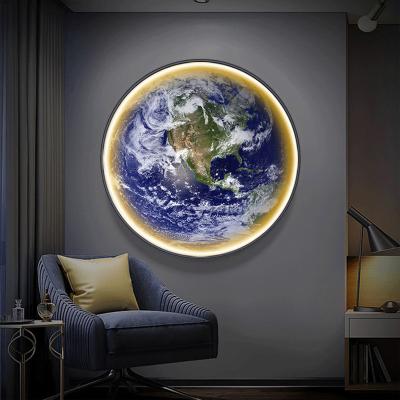 China Modern Moon Wall Lamp Mural Lighting Nordic Decorative Wall Light For Home Indoor Corridor Living Room Bedroom Led Art for sale