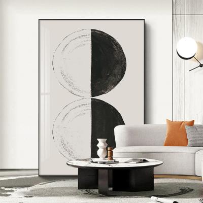 China High Resolution Printing Black White Line Home Wall Art Canvas Paints Modern Minimalist Irregular Picture Decoration Wall Figure Painting for sale