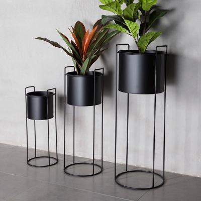 China Indoor Decorative Tall Flower Stand Flower Pot Metal Iron Planter QJX Stand Indoor for sale