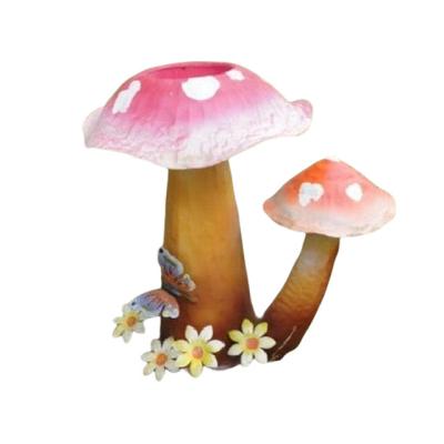 China Minimalist Garden Decorations Outdoor Metal Ornaments Decor Metal Mushroom For Garden for sale