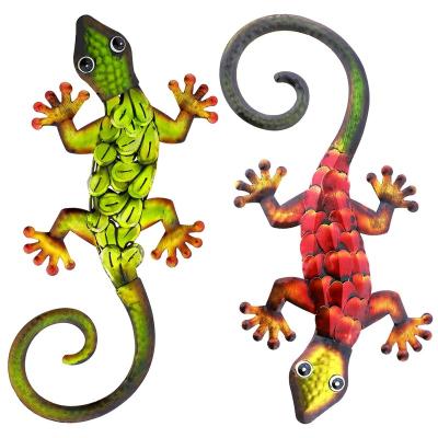 China QJX Minimalist Decorative Metal Lizard Wall Panels For Home Interior Decor Decor Wholesale Accessories for sale