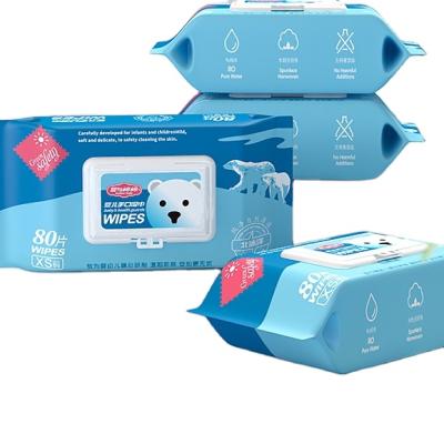 China Daily Life Wholesale Unscented High Quality Nonwoven Disposable Baby Cloths Toilet Paper Roll Wet Wipes for sale