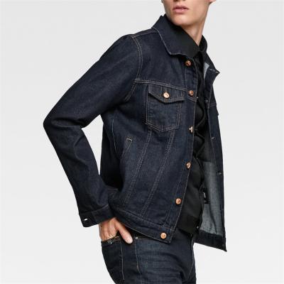 China Breathable Men's Denim Jacket Manufacturer Black Breathable OEM Patch Logo Embroidery Fashion Autumn Men's Denim Jacket Lattice for sale