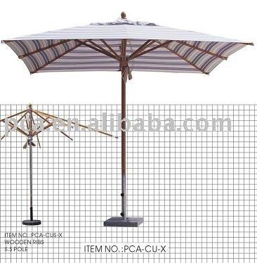 China Patio\Garden\Outdoor Commercial Garden Restaurant Outdoor Use Wooden Umbrella/Patio Umbrella (Commercial Use) for sale