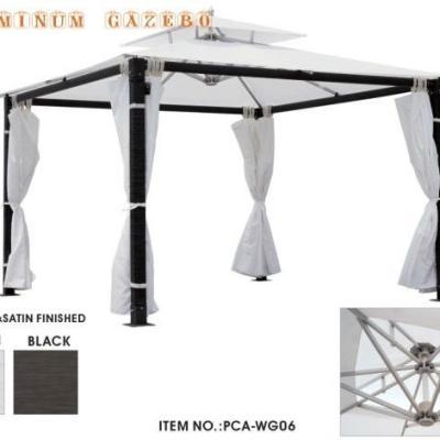 China Water Proof Aluminum Patio Pavilion Side Curtains Gazebo 3X3m for sale