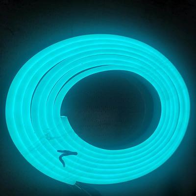 China 5x12mm Lake Blue LED Neon Flex Strip Silica Gel Waterproof Neon Flexible Strip Light for sale