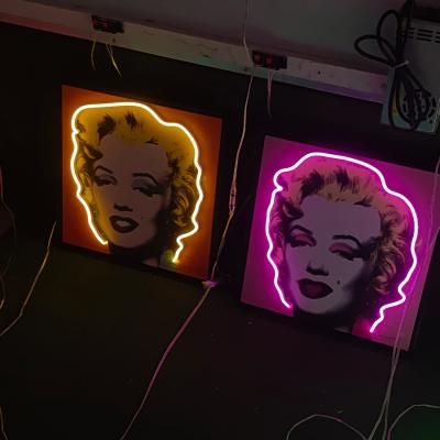 China Custom UV famous People neon sign 12v silica gel led neon sign waterproof signage for sale