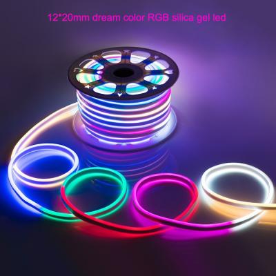 중국 12*20mm 드림 컬러 LED 네온 플렉스 스트립 프로그래밍 가능한 LED 네온 등 판매용