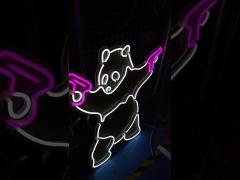 Hazard Free 12VDC EU Bear Neon Light Billboard For Gift