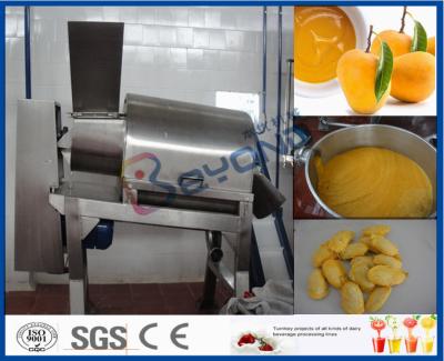 China Edelstahl-Mango-Verarbeitungsanlage mit zweistufigem Zerfaserer 5T pro Stunde zu verkaufen