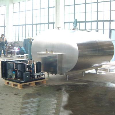 China PU Insulation 6000l Freezer Milk Cooling Tank With  Refrigeration Compressor for sale