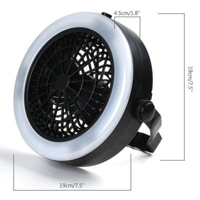 China ABS USB 3-in-1 Camping Lantern with LED Ceiling Fan Tent Light Fan for Outdoor Camping Hiking Fishing for sale