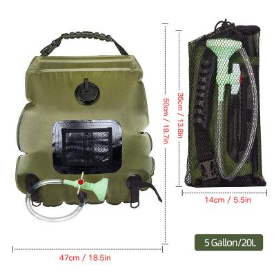 China 20L Outdoor Bathing Bags Heating Bag Heating Hose Switchable Shower Head Outdoor Hydration Camping Climbing Bag OOSB-003 for sale