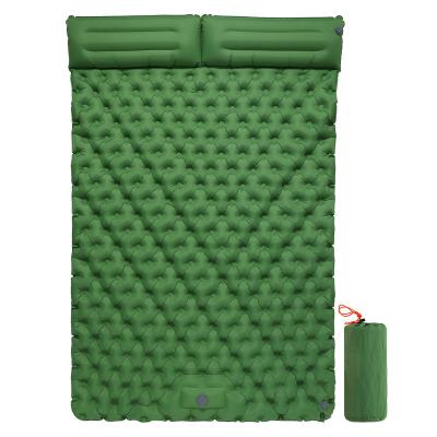 China Oak 2022 Inflatable Air Mattress Camping Mat Double Sleeping Pad Ultralight Folding Bed Travel Warm Portable Storage Mat With Pillow for sale