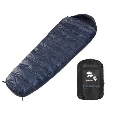 China Duck Down Sleeping Bag Mummy 0 Degree Outdoor Envelope Type 2 Layers Ultralight Oak Zero Degree Sleeping Bag Camping Bag With Compression Sack for sale