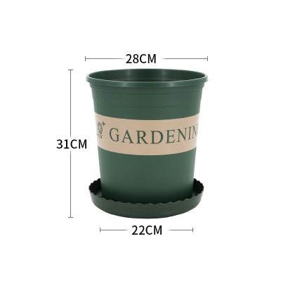 China 5 Gallon Small MOQ Plant Direct Indoor Outdoor Seedling Starters Eco-Friendly Durable Plastic Nursery Pots With Saucers for sale