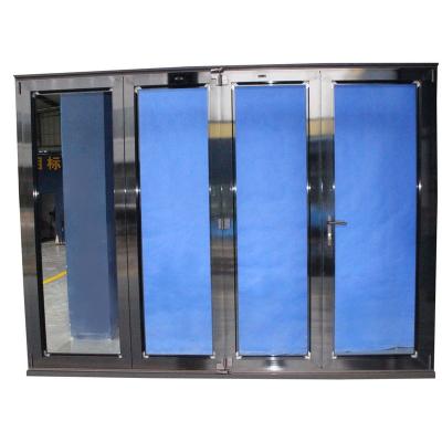 China Heat Insulation Soundproof Movable Standards Latest European Style Frameless Folding Door Frameless Glass Door And American System Bi Folding for sale