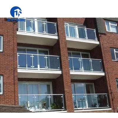 China Modern DS Customized Terrace Fencing Modern Design Aluminum U Channel For Balcony Glass Railing for sale