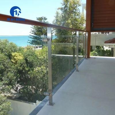 China Modern DS Customized Stainless Steel Exterior Glass Balcony Railing For Sale for sale